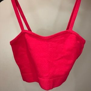 American Apparel Cropped Red Tank